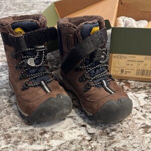 Keen Brown and Black Kids' Winter Boots